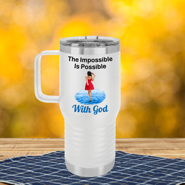 Polar Camel Travel Mug - 20oz Stainless Steel, Walk on Water Woman